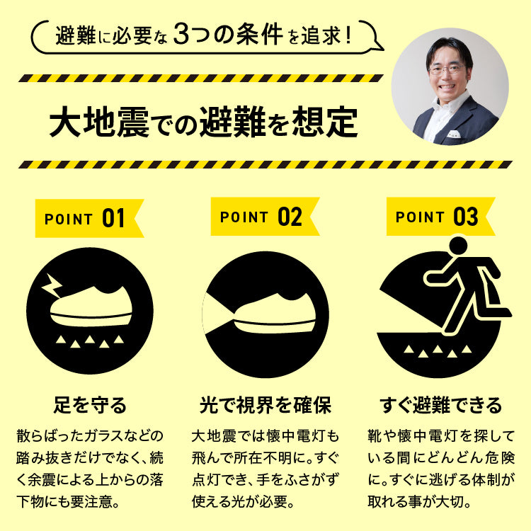 SONAENO 防災ライトルームシューズ