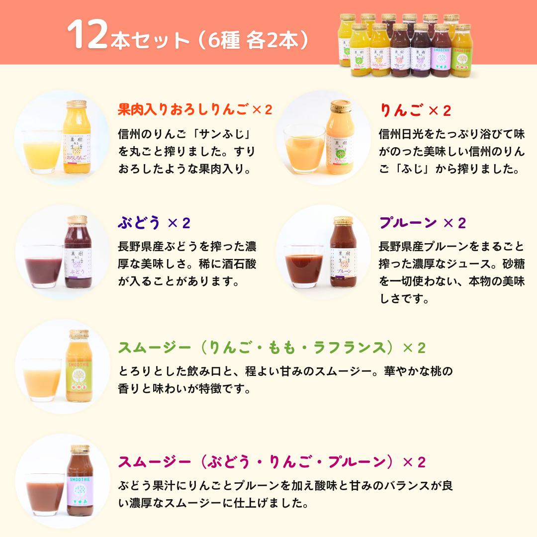 まるごと果汁100% 濃厚ジュース&スムージーセット
