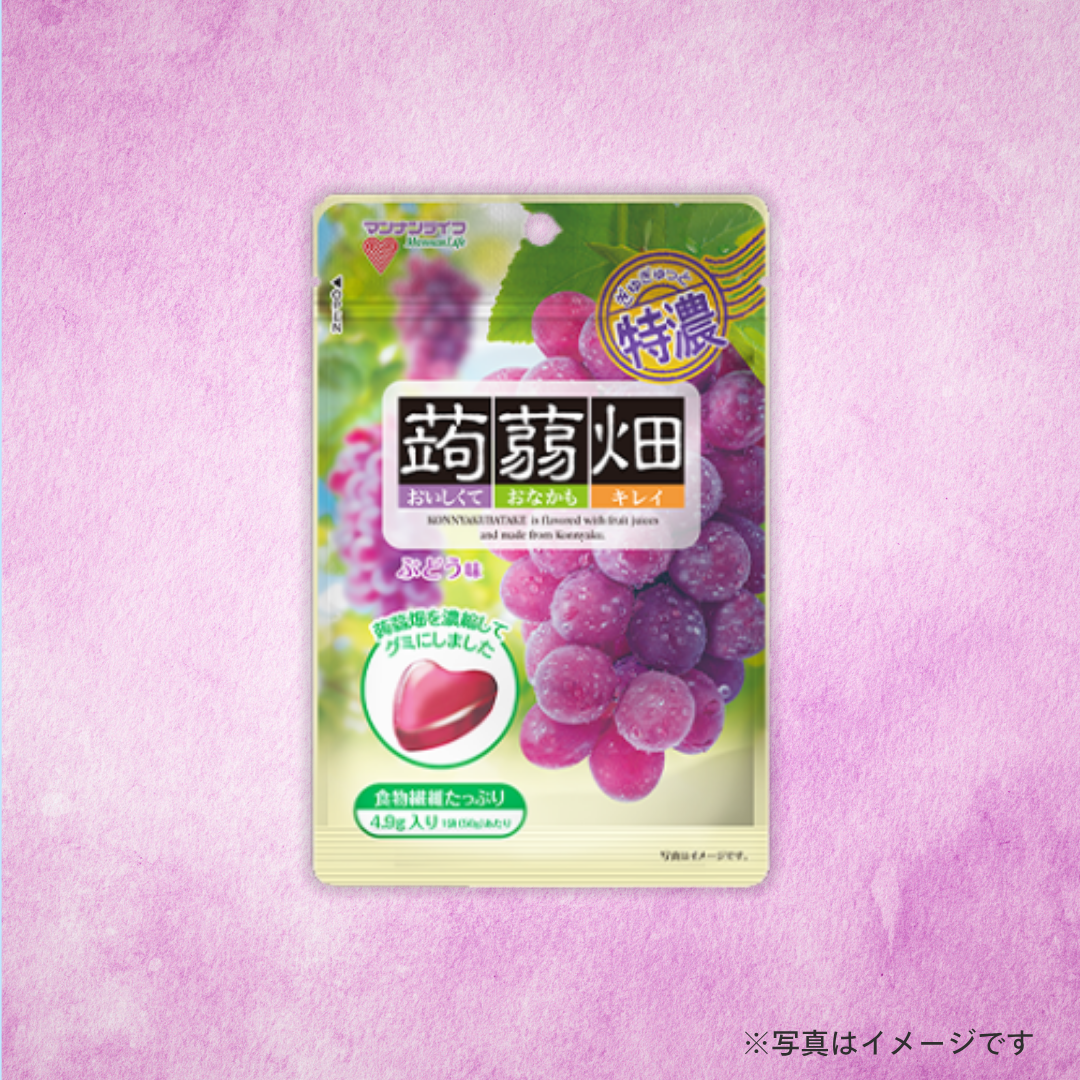 マンナンライフ ぎゅぎゅっと特濃蒟蒻畑(グミ) ぶどう味 50g