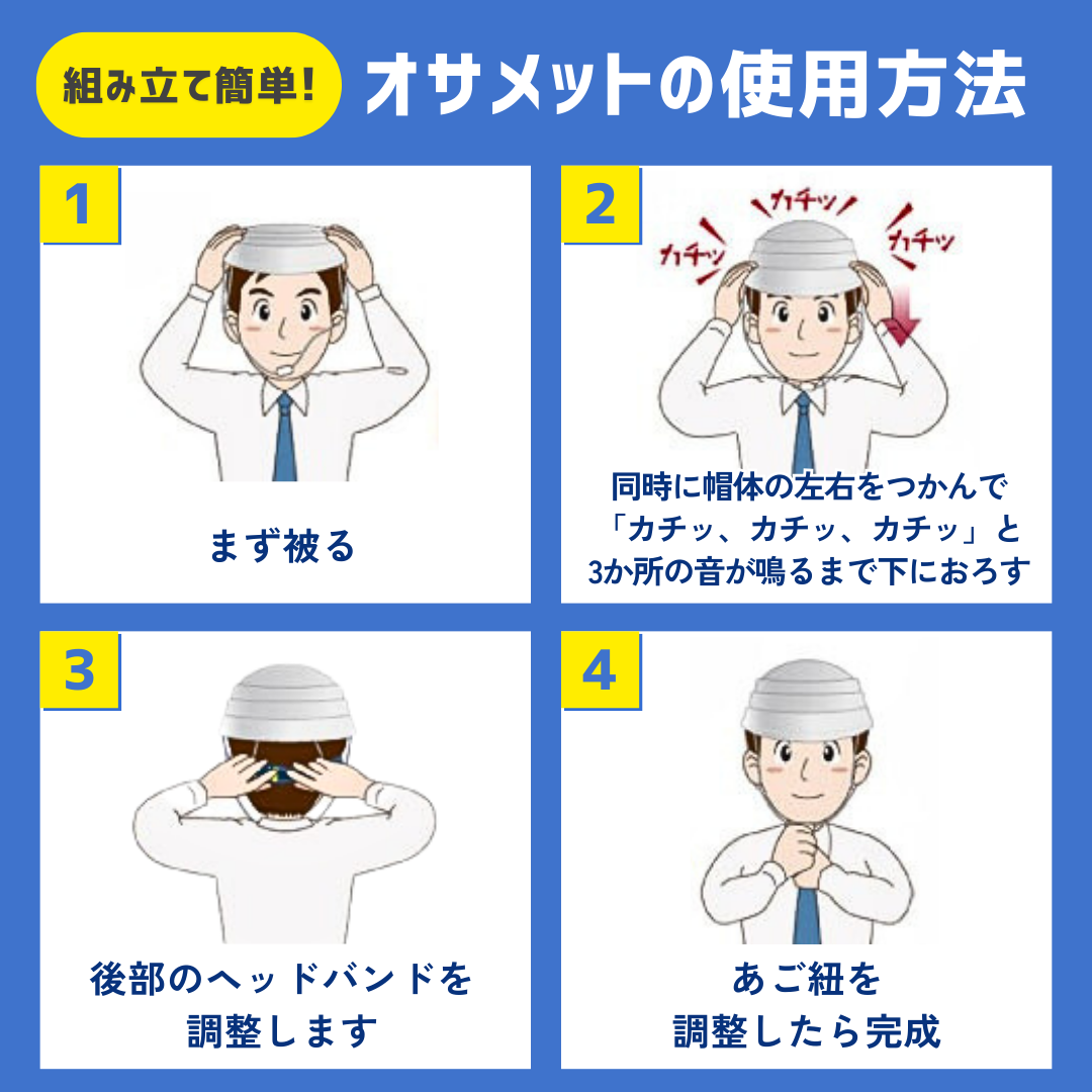 オサメット単品(A4サイズの折りたたみヘルメット)