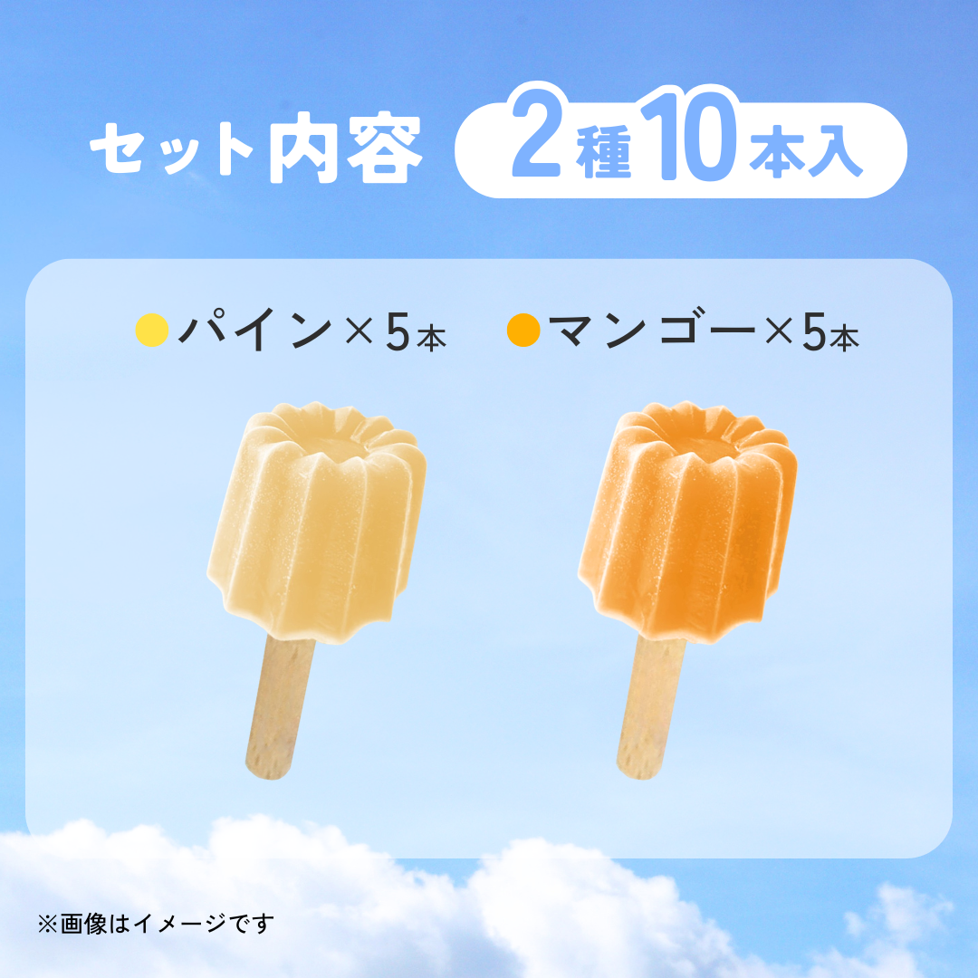 ポップン・カヌレ・アイス (パイン&マンゴー)【10本セット】