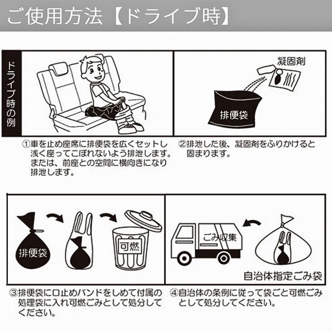 ★【2人3日分】オリジナル携帯トイレ3日分セット