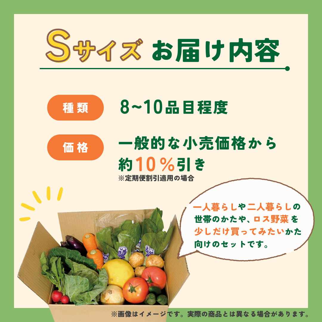 【つなぐ おやさい】規格外お野菜BOX定期便(3,000名さまにつなぐ おやさい定期便を初回配送分無料でプレゼントキャンペーン専用商品)