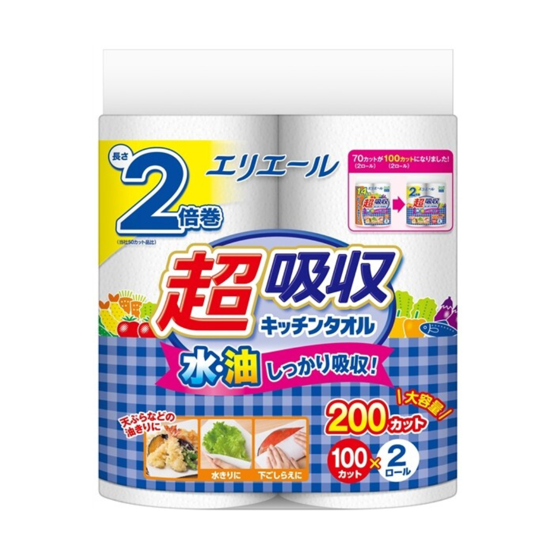 【大王製紙】エリエール超吸収キッチンタオル（100カット）