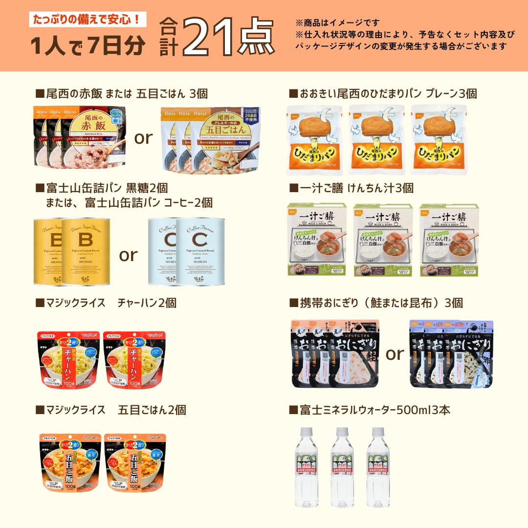7日分の非常食セット