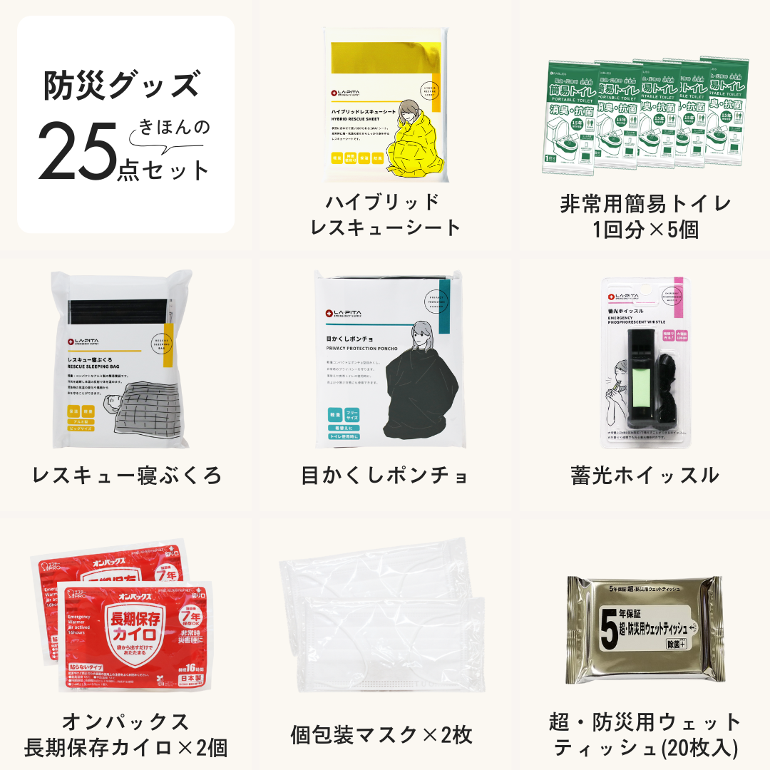 C：「きほんの防災」と「情報収集」セット