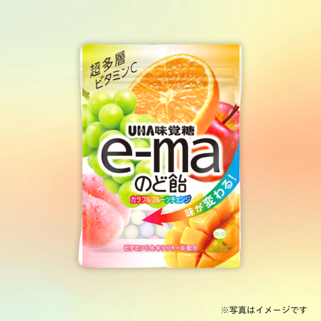 ＵＨＡピピン　ｅ－ｍａのど飴カラフルフルーツチェンジ　袋タイプ(50g)