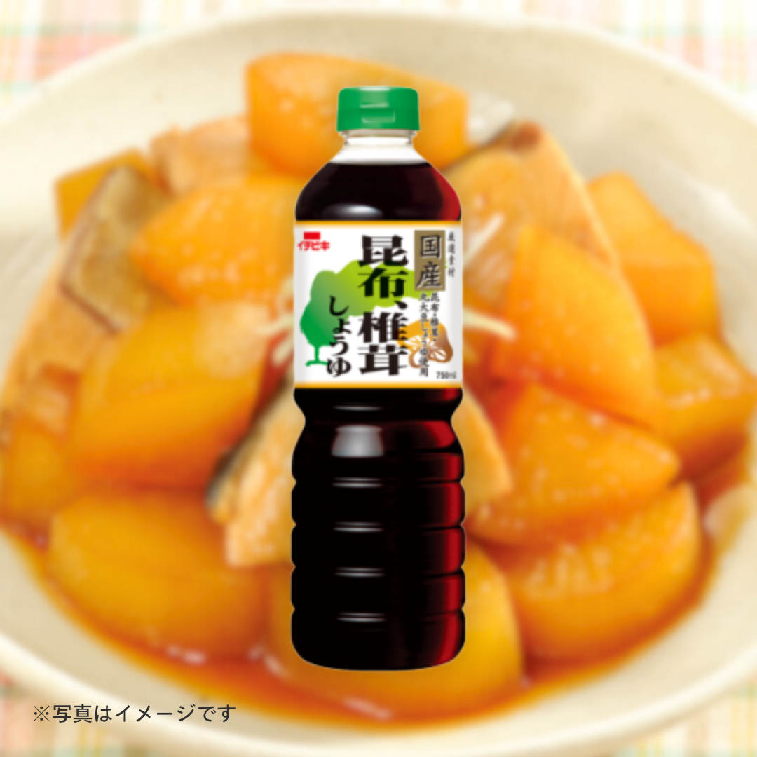 イチビキ　昆布、椎茸しょうゆ800ml［2個セットで注文可能］［カテエネ限定セール］