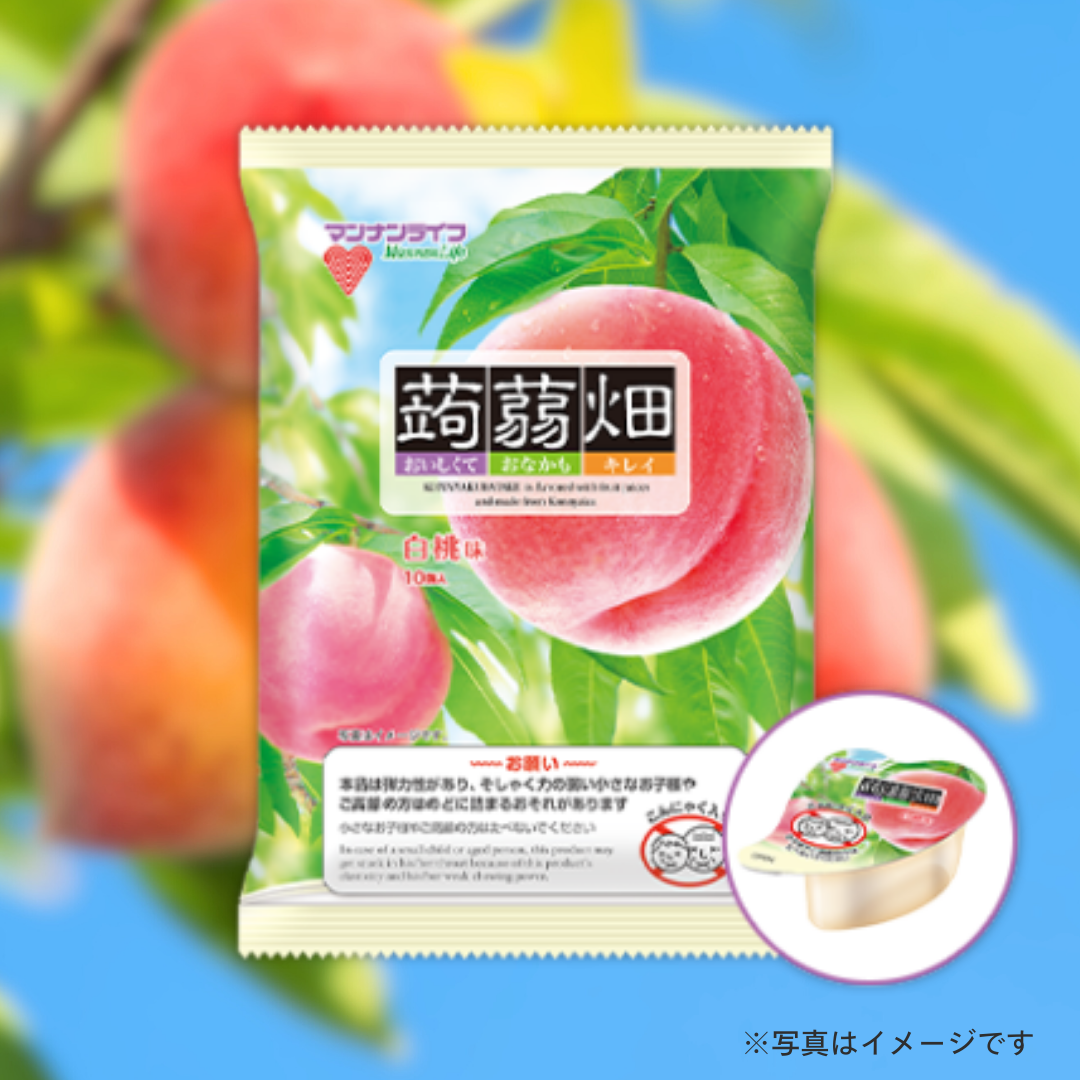 マンナンライフ　蒟蒻畑　白桃味（25g×10個）