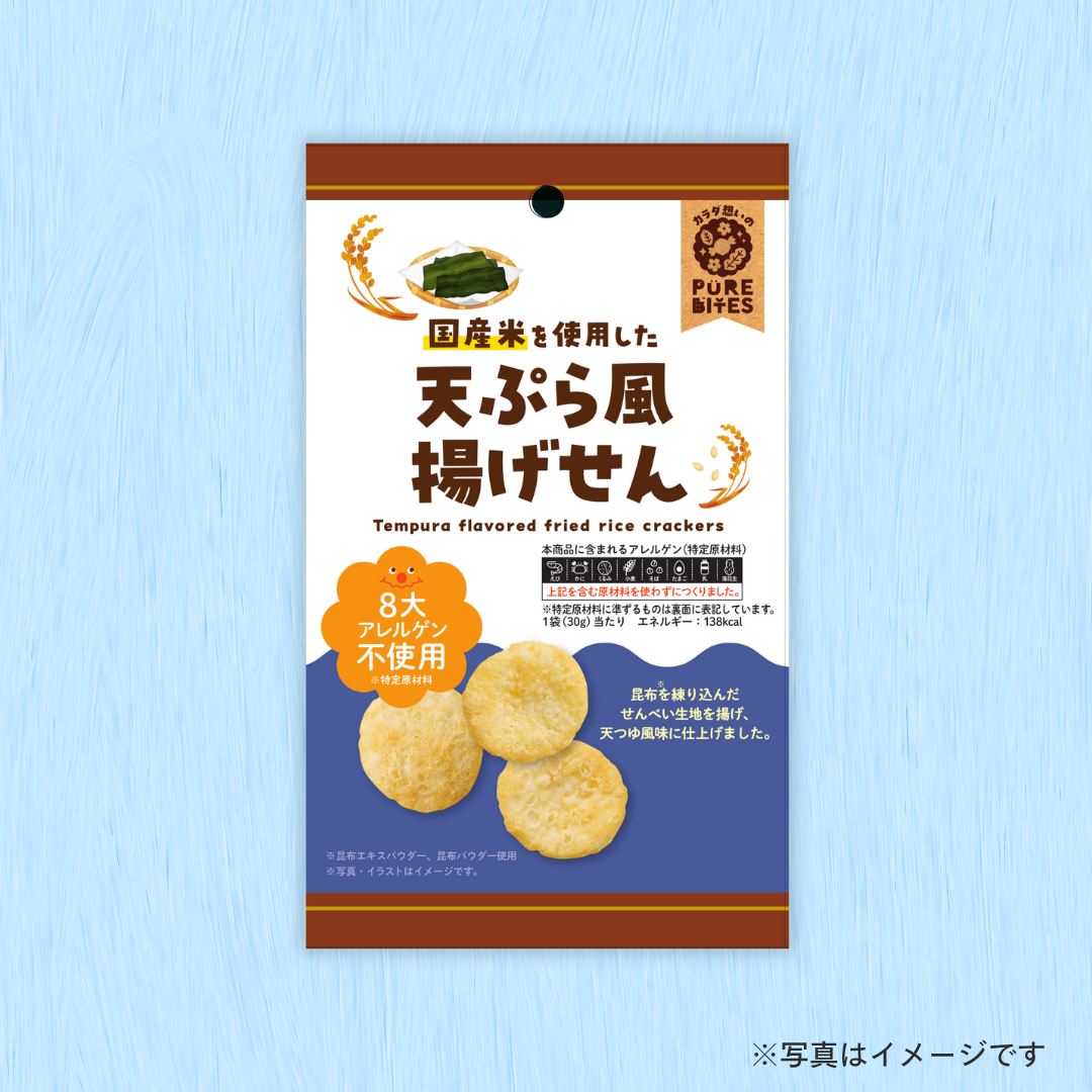 クリート　国産米を使用した天ぷら風揚げせん 30g