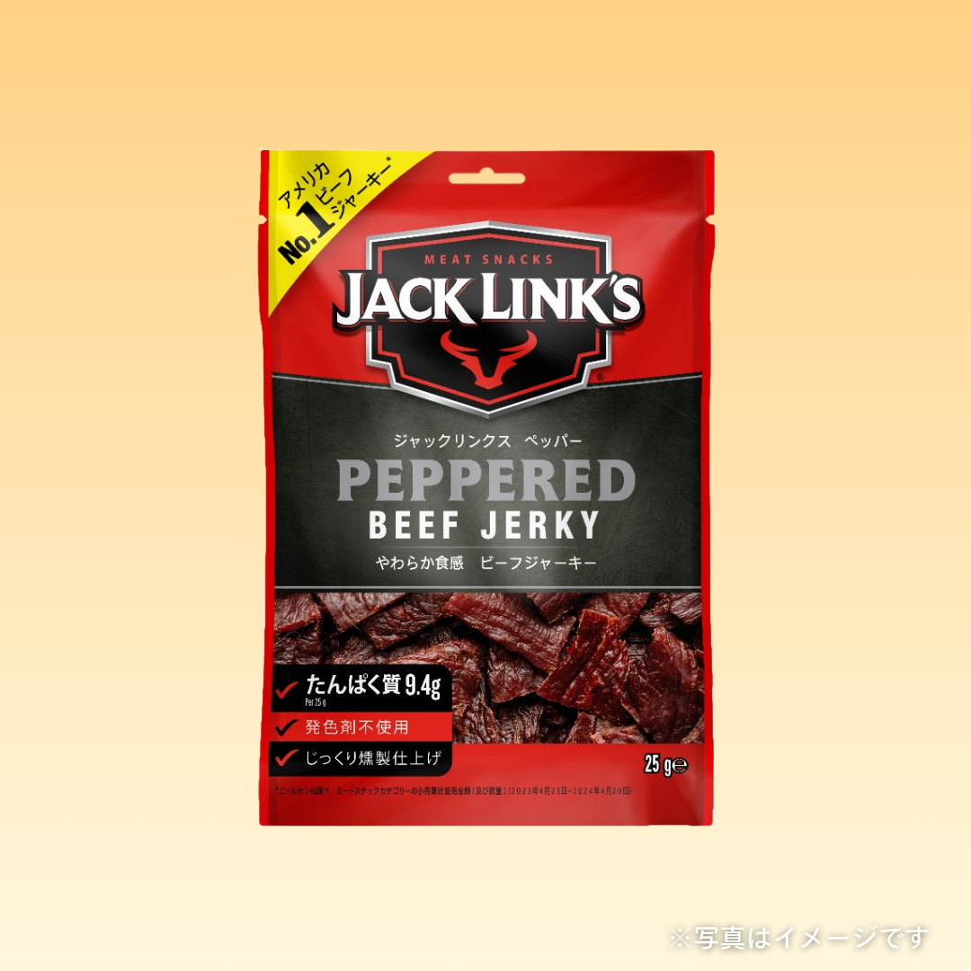 ジャックリンクス　ビーフジャーキーペッパー 25g［カテエネ限定セール］
